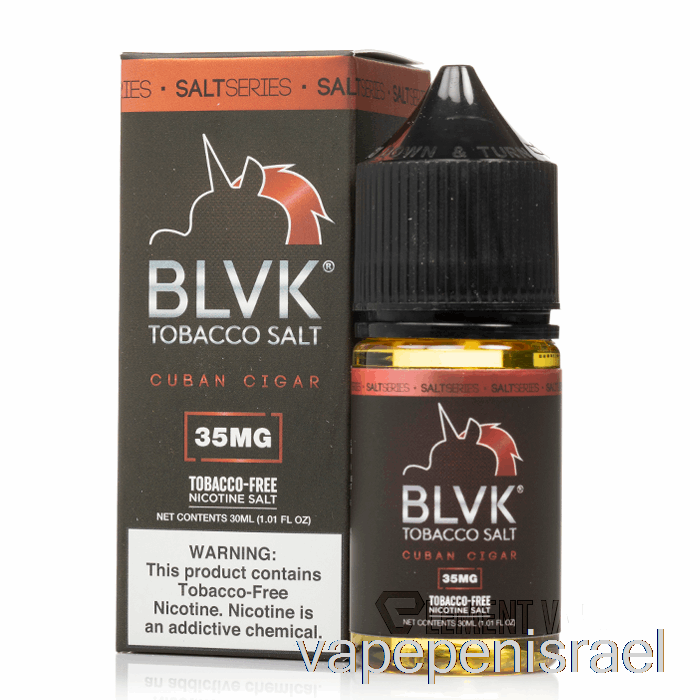 חד פעמי Vape ישראל מלח סיגר קובני - Blvk - 30 מ"ל 35 מ"ג